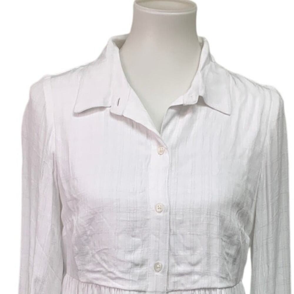New American Eagle Womens Small Long Sleeve Front Button Collared Shirt Dress - Picture 2 of 5